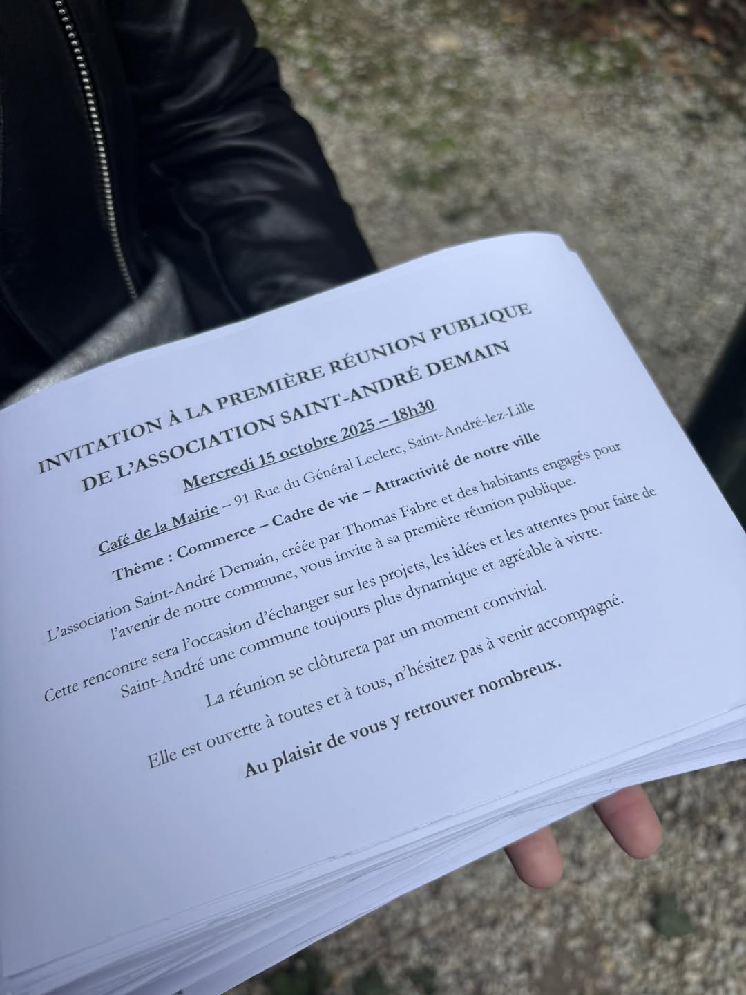 Première réunion publique de Saint-André Demain