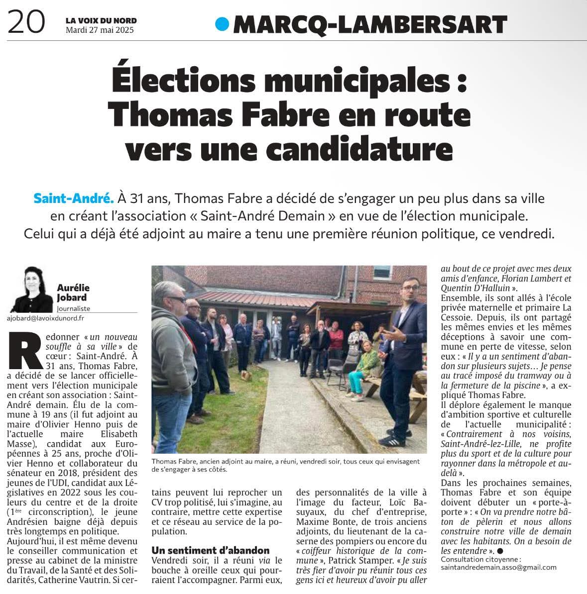 Élections municipales : Thomas Fabre en route vers une candidature